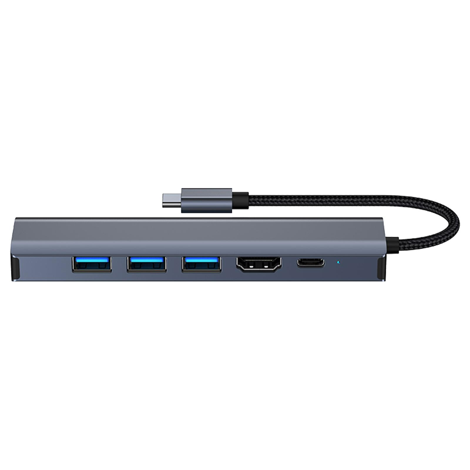LeeQinersw USB C Hub 3 USB Ports 100W PD 6 in 1 USB C Laptop Docking Station Dongle for USB