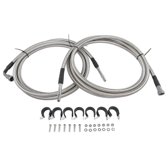NEWZQ Fuel Line Set 819-875 Fits Select: 2004-2007 Chevrolet Silverado 1500 GMC Sierra Pickup Silver