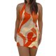 thumbnail image 1 of SAYOO Vestido Envuelto para Mujer, Sin Mangas Cuello Colgante Estampado Adelgazante Casual Fiesta Corto Verano Midi SAYOO Vida cotidiana, 1 of 6