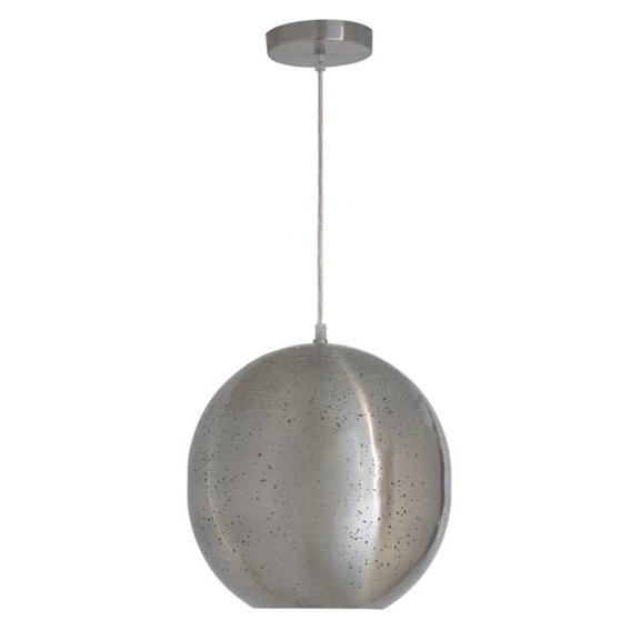 Bassett Mirror Britton Metal Silver Pendant in Brushed Nickel