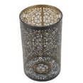 thumbnail image 4 of Black Lamp Shade, Metal Lamp Shade Detachable Modern Style Cylindrical Circular Pattern Hollow Carving Interventional Installation  for Table for E27 E26 Bulb, 4 of 8