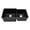 Black, variant on 32" x 19" Quartz Kitchen Sink, Double Bowl Sink, Drop-in Sink, Undermount Sink, Granite Kitchen Sink, Galaxy Mocha Kitchen Sink Lexicon Platinum LP-4060-M-SO
