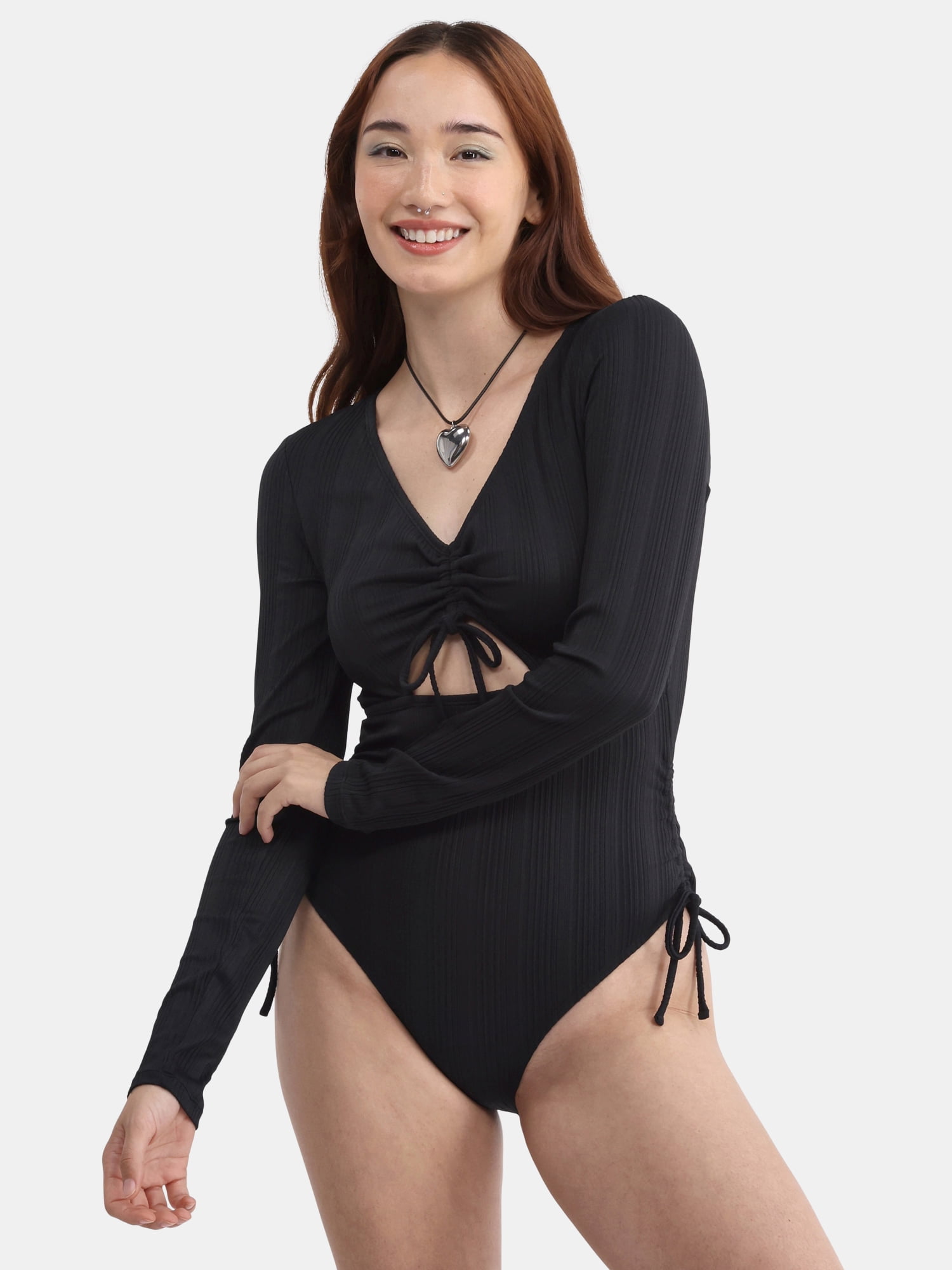 No Boundaries Ribbed One Piece Surf Suit, Women's