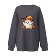 thumbnail image 4 of VKOYWKM Women's Oversized Sweatshirts Halloween Ghost Graphic Sweatshirt Crewneck Long Sleeve Fall Pullover Party Tops Matching Family Halloween Sweatshirts, 4 of 4
