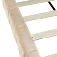 thumbnail image 6 of Full Size Upholstered Daybedt, Sturdy Sofa Bed Frame with Backrest & Armrest & Sturdy Wood Slats, Floor Daybed for Bedroom Apartmen, Easy to Assembly, Velvet-Beige, 6 of 7