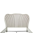 thumbnail image 6 of Michael Amini London Place Eastern King Velvet Panel Bed - Creamy Pearl, 6 of 10