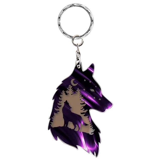 TIMIFIS Key Buckle Wolf Key Chain Plateau Wolf Key Chain, Plateau Wolf Decoration, Wolf Key Chain Gift, Key Decoration Tools&Home Improvement