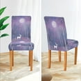 thumbnail image 3 of Yayeee 2 Pack Dining Chair Covers Stretch Parson Chairs Slipcovers Seat Protector, Purple Forest, 3 of 6