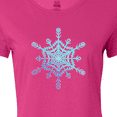 thumbnail image 4 of Inktastic Christmas Blue Ice Snowflake Women's T-Shirt, 4 of 5