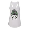 thumbnail image 3 of Messy Bun Soccer Life | Mom Life Game Day Vibes Sports Lover | Mother's Day Sports Ladies Racerback Sleeveless Top, White, XL, 3 of 5