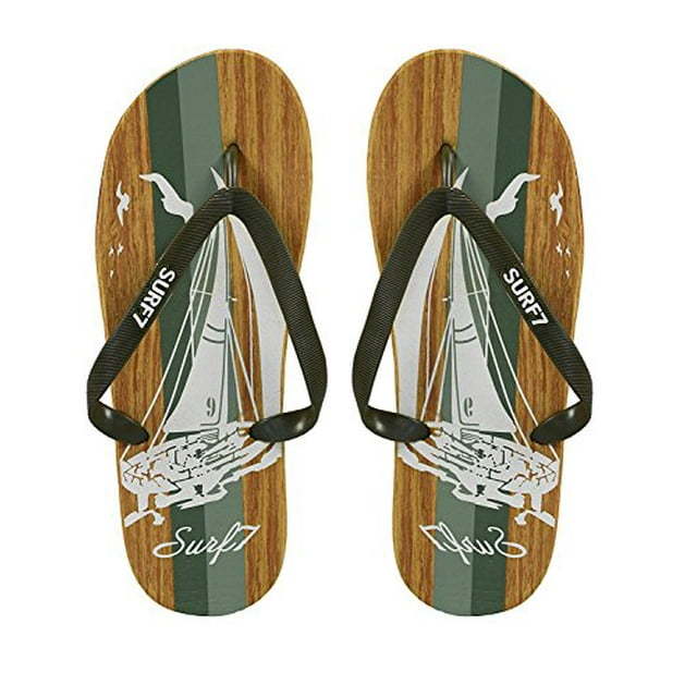 Peach Couture Mens Beach Flip Flops Textured Strappy Slip On Beach Sandals
