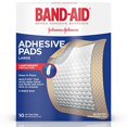 thumbnail image 1 of Band-Aid Marque Tru-Stay Tampons Adhésifs, Grands Pansements Stériles pour Soins des Plaies, Grand Format, 10 Unités, 1 of 5