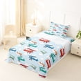 thumbnail image 5 of Erosebridal Colorful Cartoon Airplane Twin Sheet Sets,Multicolor Aircraft Theme Bedding For Boys Kids 3pcs, 5 of 6