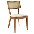 thumbnail image 3 of Side Dining Chair, Set of 2, Walnut Beige, Wood, Cottage Kitchen Cafe Bistro Hospitality Restaurant, Modern Contemporary HB36346, 3 of 11