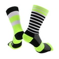thumbnail image 1 of Calcetines de ciclismo Unique Bargains, absorbentes de sudor, antiolor, antifricción, calcetines para bicicleta al aire libre, negros y amarillos, tamaño L, neutros y universales, 1 par, 1 of 6