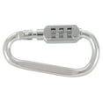 thumbnail image 2 of 2X with Combination Padlock 3 Digits Numbers Padlock Carabiners Silver, 2 of 8