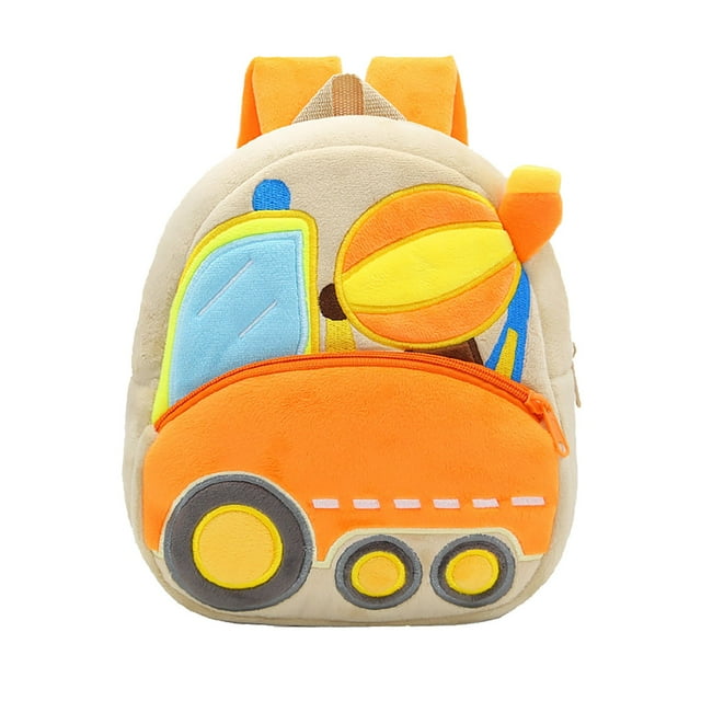 Huanglei Cute Backpack Excavator Backpack Plush Backpack For 2 4 Year Old Boys And Girls