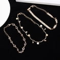 thumbnail image 4 of MasteelfCA 3pcs Fashion Foot Chain Round Sequin Anklet Set Chain All-Match Anklet Fashion Ankle Accessory, 4 of 7