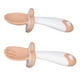 thumbnail image 3 of Utensilios De Autoalimentación Para Niños Pequeños, Esquinas Redondas, Juego De Cucharas Y Tenedores Para Bebés, Manijas Cortas Suaves De PP Para Escuelas, 3 of 8