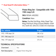 thumbnail image 2 of Piston Ring Set - Compatible with 1966 - 1983 Jeep CJ5 - Sealed Power, 2 of 2