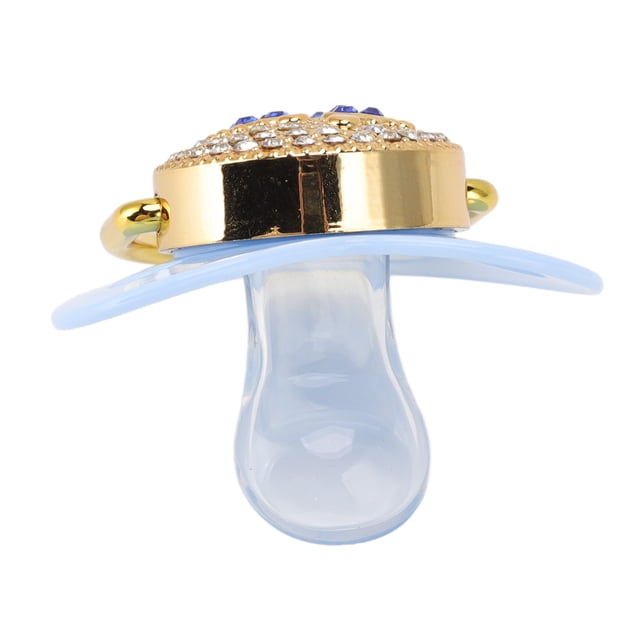 Baby , Anti Static Silicone Material Arc Guard Dustproof Soft Touch Newborn Pacifiers For Home For Outdoor Blue