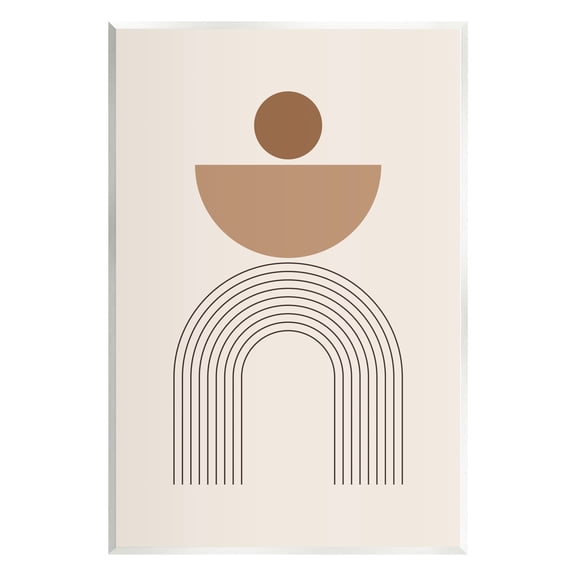 Stupell Industries Brown Boho Arch Abstract Painting Unframed Art Print Wall Art, 10 x 15