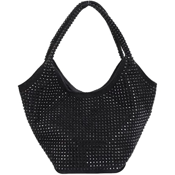 PIKADINGNIS Rhinestone Shoulder Bag Women Chic Diamond Handbag Evening Shiny Purse Hobo Bag