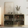 thumbnail image 5 of CQSXDA Fluted Modern Buffet Cabinet in Wood, Sideboard with Adjustable Shelves for Storage, Wood, 5 of 6