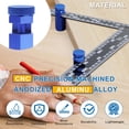 thumbnail image 6 of Stair Gauges for Framing Square, Framing Jig Set Aluminum Alloy Hex Flat with Thumb Screw for Framing Square and Rafter Suitable for Woodworking Square Stair Auxiliary Clip(Blue), 6 of 9