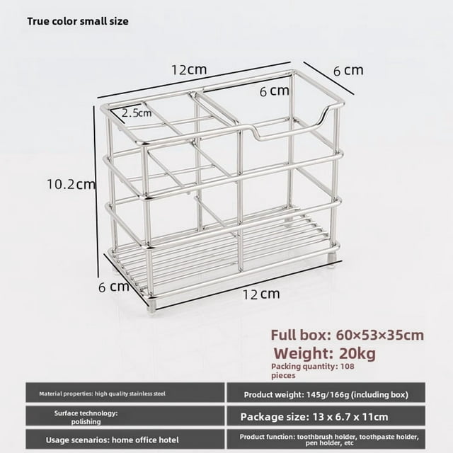 Modern Stainless Steel Electric Toothbrush Organizer - Wall-Mounted No-Drill Bathroom Storage Rack with 4 Compartments, Durable Countertop Space-Saving Holder for Toothpaste and Dental Accessories