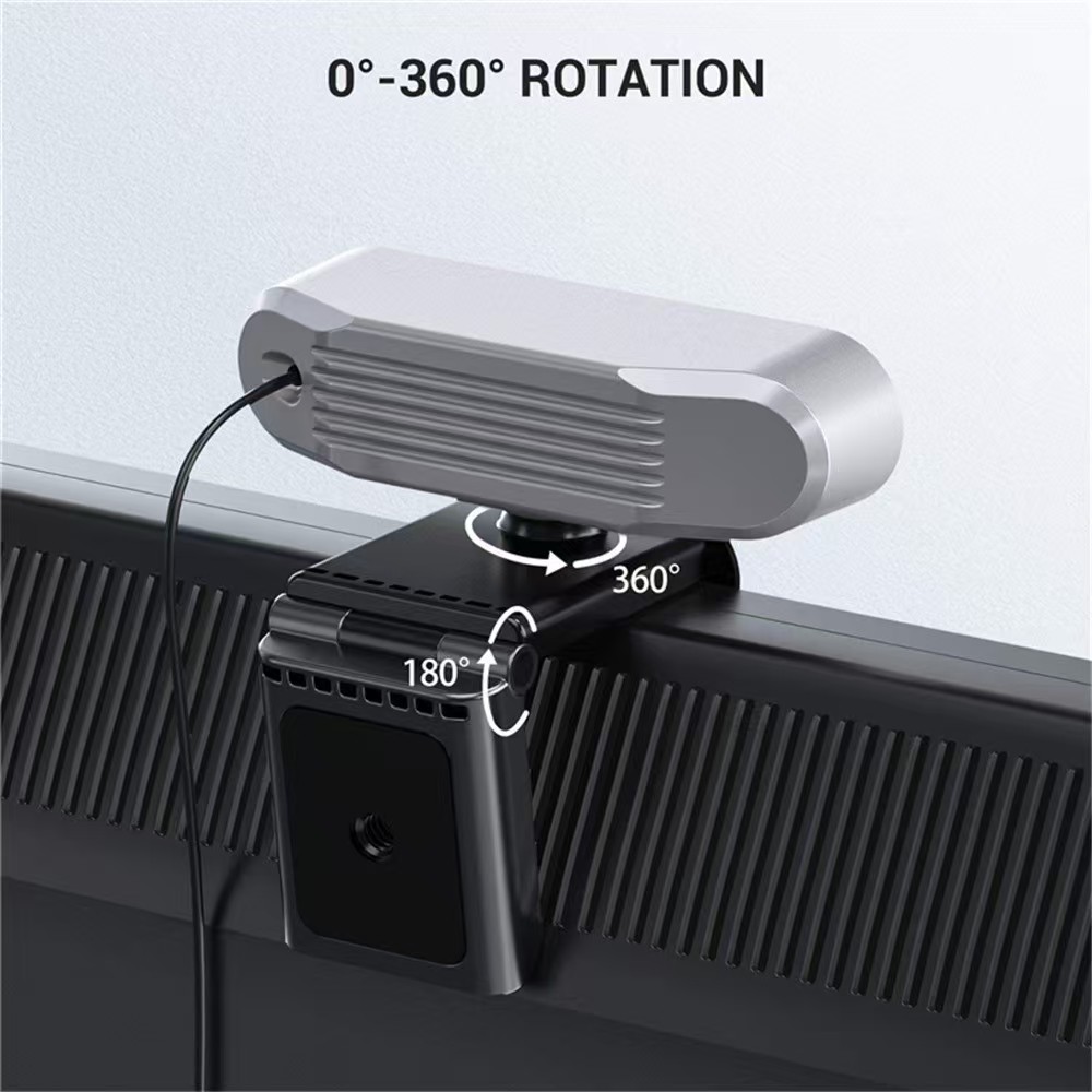 KAXA Camera-760P HD Webcam with Auto Lighting and 360°Rotation