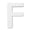 F, variant on 8 Pack: 5.5" White MDF Letter by Make Market