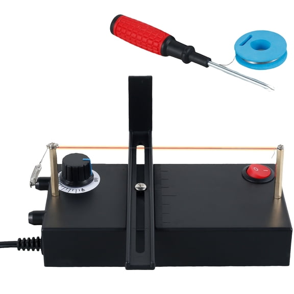Evjurcn Hot Ribbon Cutting Machine 0-700℃ Adjustable Webbing Cutter Mini Hot Ribbon Cutter Electric Hot Cutting Tool DIY Rope Band Craft Manual Cut Tool for Cutting Lace Braid Ribbon