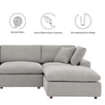 thumbnail image 5 of Modway Commix 4-Piece Upholstered Boucle Fabric Sectional Sofa in Light Gray, 5 of 5
