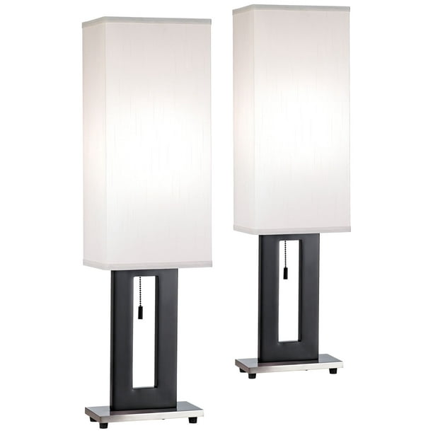 360 Lighting Modern Table Lamps 30, Black Rectangle Table Lamp Shades