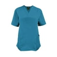 thumbnail image 2 of M&M SCRUBS Women Scrub Set V-Neck Medical Scrub Tops and Drawstring Pants - Pack of 2 Set (Teal, 5X-Large), 2 of 7