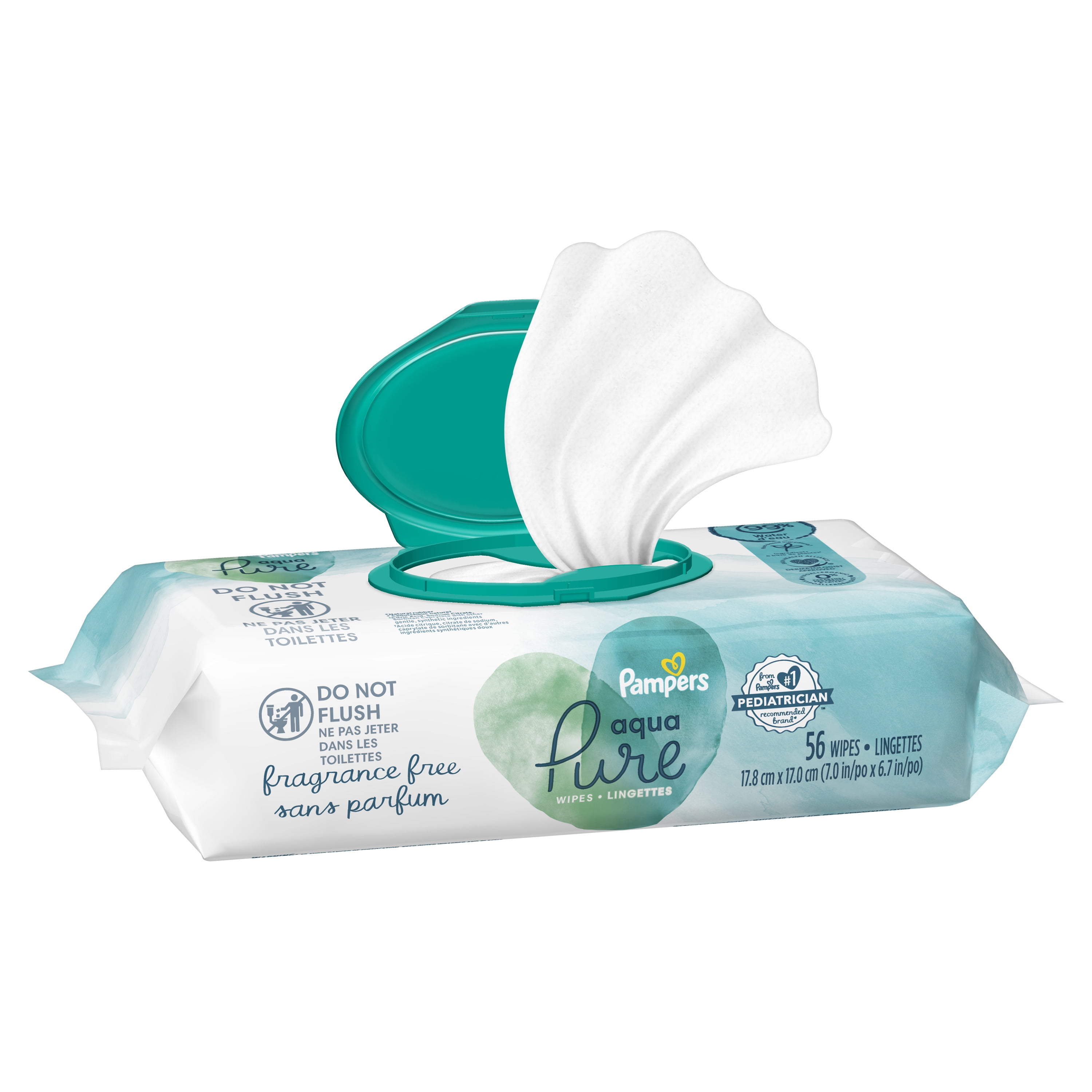 Pampers Aqua Pure Sensitive Baby Wipes Pop-Top, 13 pk.