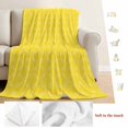 thumbnail image 5 of Yellow Morocco Blanket Soft Cozy Warm Throw Blanket for Couch, Plush Fuzzy Flannel Fleece Blankets for Sofa, Geometric Leaf Diamond Lattice Abstract Bed Blankets Lightweight Gifts for Women, 50"x60", 5 of 9