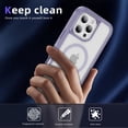 thumbnail image 4 of Allytechgroup iPhone 15 Pro Case Magnetic, [Military Grade Protection] Compatible with Magsafe Rugged Hybrid TPU PC Back Cover Bumper Phone Case Cover for Apple iPhone 15 Pro, Purple, 4 of 7
