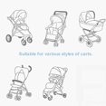 thumbnail image 5 of Paquete de 2 ganchos giratorios de 360 ​​grados para cochecito, ganchos antideslizantes resistentes para colgar bolsas de pañales, clips para cochecito (azul) JAMW Sencillez, 5 of 5