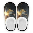 thumbnail image 2 of Women's Men's Slippers, Non-Slip Travel Unisex Fleece House Shoes An Eagles, 2 of 7