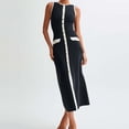 thumbnail image 4 of Mifsaly Ribbed Knit Dress for Women Sleeveless Button Front Elegant Dresses Work Business Casual Versatile Daily Wear Outfits 2026 L, 4 of 8