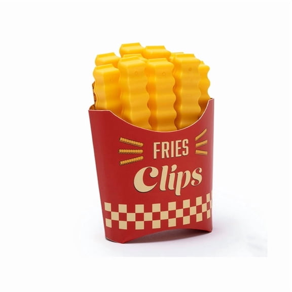 FEKOTS Seal Food Packages Plastic French-Fries Shaped Bag Clips 12 Pack,chip clips fun designs