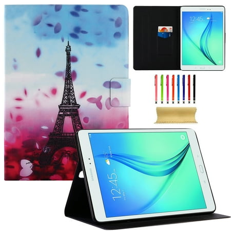 - Galaxy Tab A 9.7 2015 Case, Allytech Slim Fit PU Leather Flip Folio Stand Wallet Smart Case Covers Support Auto Wake/Sleep for Samsung Galaxy Tab A 9.7 SM-T550/P550, Eiffel Tower