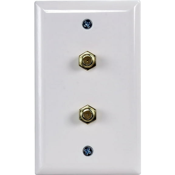 Zenith VW1001WJ2W Surface Mount Coaxial Wall Jack, White