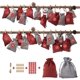 thumbnail image 1 of Calendario de Adviento para llenar bolsa de tela, 1-24 pegatinas de números de Adviento bolsa de regalo de arpillera calendario de Navidad juego de artesanía bolsa de arnés de relleno con cordón Adepaton LN-1575, 1 of 6