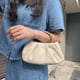 thumbnail image 3 of Bolso de mano con diseño de nicho amarillo y asa de madera con pliegues en forma de nube para mujer, nuevo bolso mini oblicuo para primavera y verano Tide, 3 of 5
