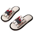 thumbnail image 4 of ichuanyi Fuzzy Open Toe Slippers for Women Indoor Cozy Fluffy Ladies Slippers, Cute Dachshund Winter Bedroom House Shoes Slip On Slides Sandal, 4 of 8