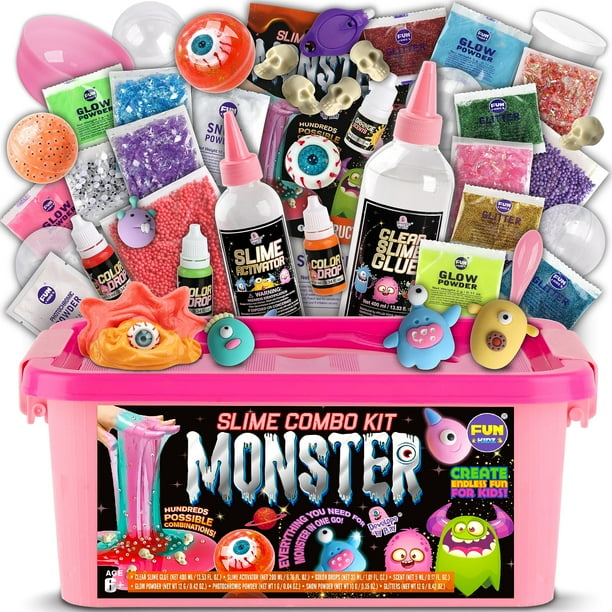 Kit para hacer limo FUN KIDZ Monster Slime para niñas de 6 a 12 años