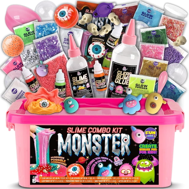 Kit para hacer limo FUN KIDZ Monster Slime para niñas de 6 a 12 años